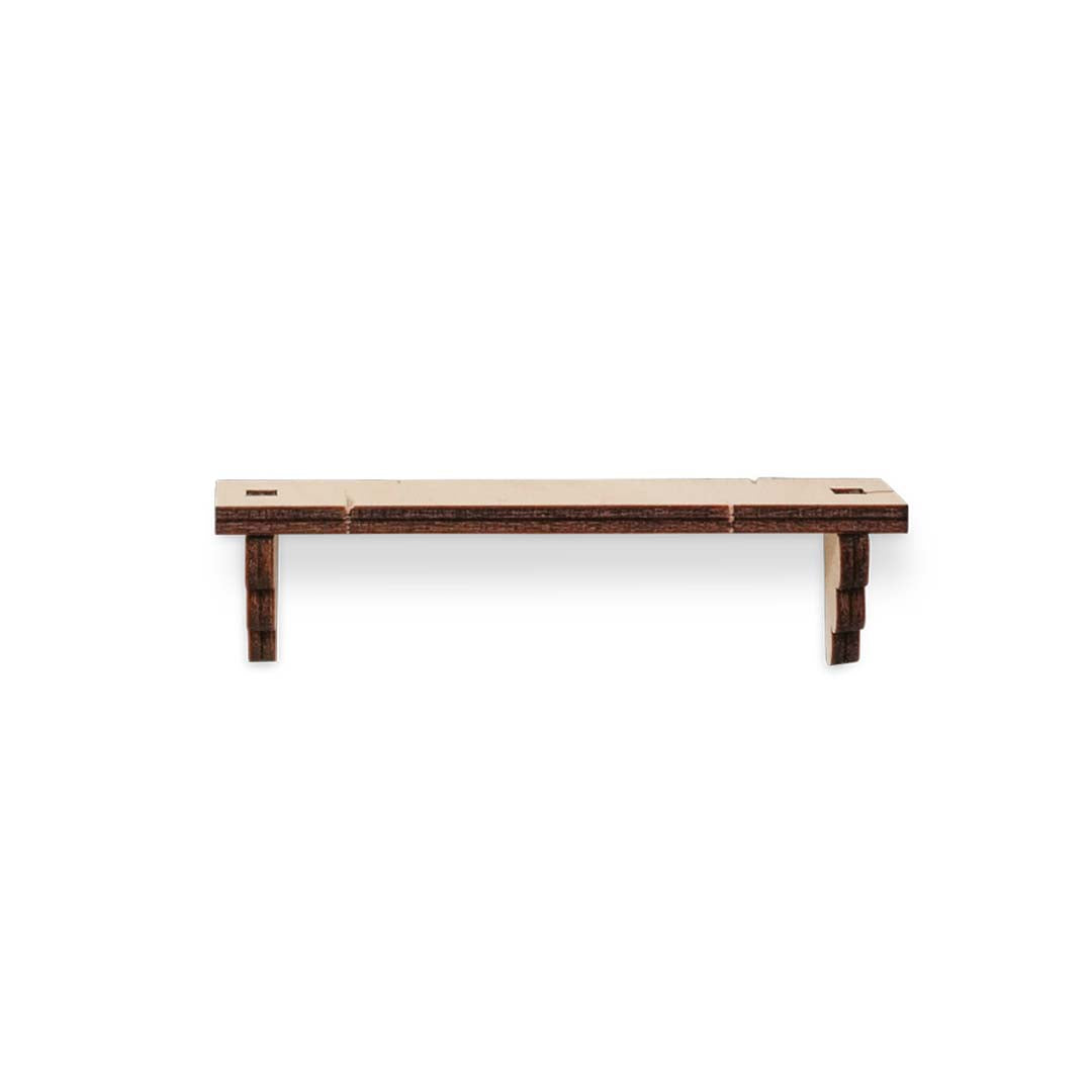 Holz-Baukastenset Mäusehaus-Zimmer Nursery von Sam & Julia mit Babybett, Wiege und Möbeln