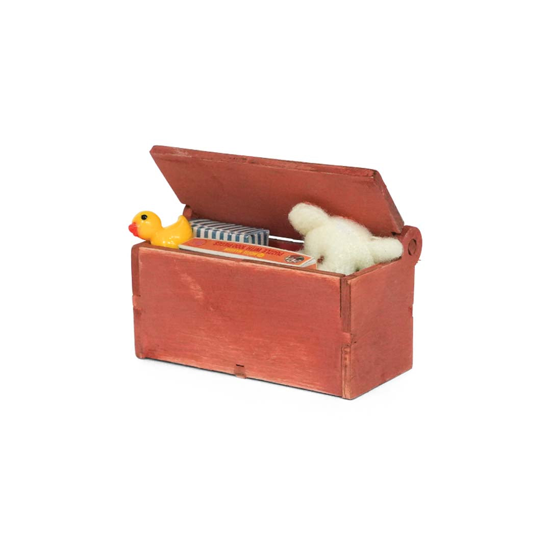 Holz-Baukastenset Mäusehaus-Zimmer Nursery von Sam & Julia mit Babybett, Wiege und Möbeln