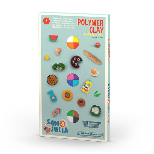 Polymer-Modelliermasse Sam & Julia Set mit 12 farbigen Knete-Stücken