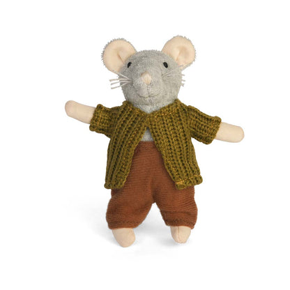 Plüsch-Maus Sams Vater von Sam & Julia, graubraun, ca. 13 cm groß