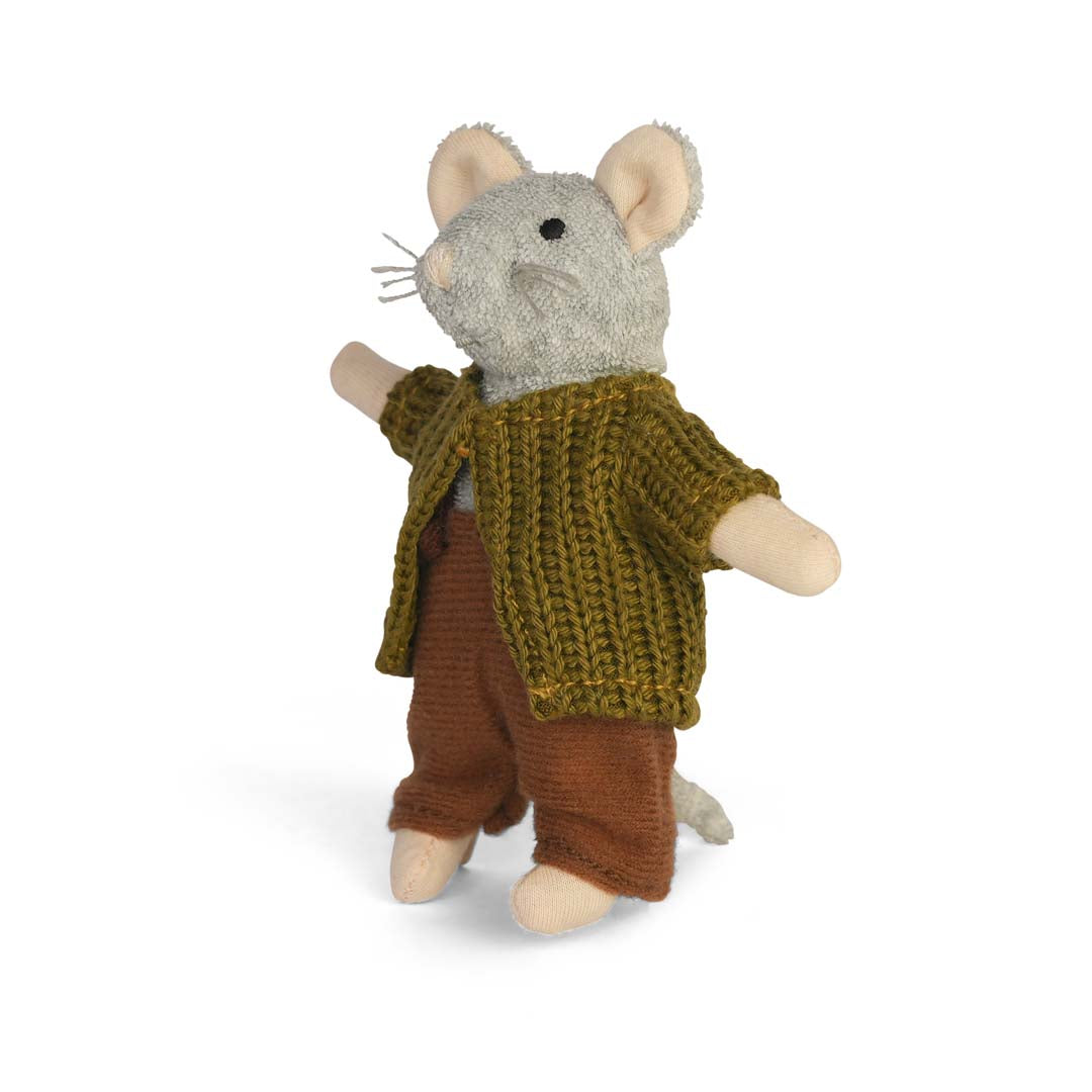 Plüsch-Maus Sams Vater von Sam & Julia, graubraun, ca. 13 cm groß