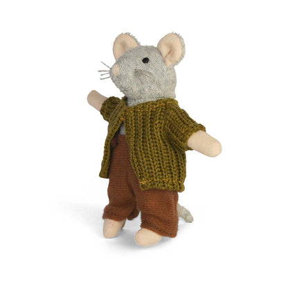 Plüsch-Maus Sams Vater von Sam & Julia, graubraun, ca. 13 cm groß