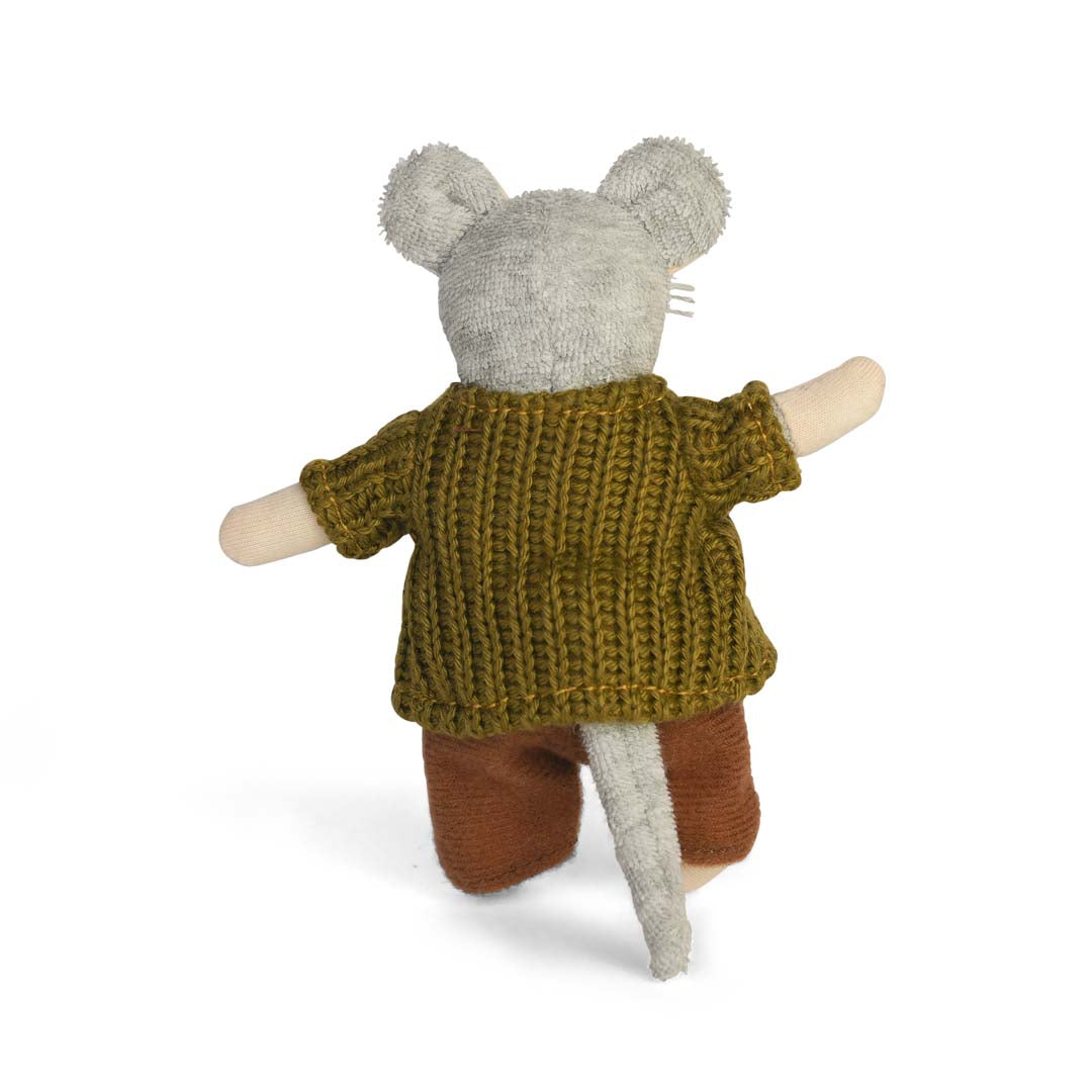 Plüsch-Maus Sams Vater von Sam & Julia, graubraun, ca. 13 cm groß