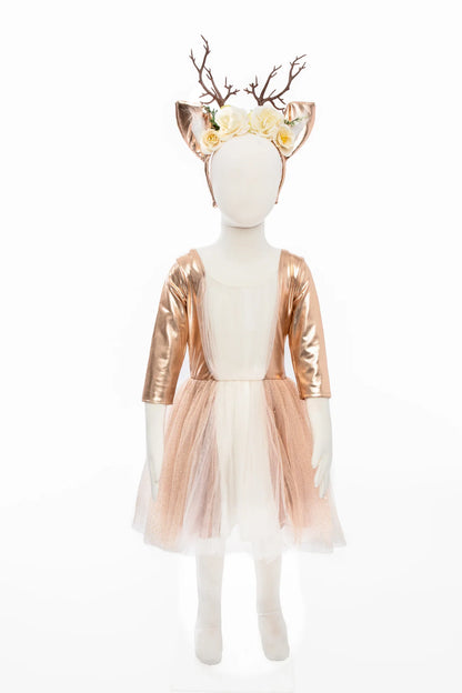 Woodland Deer Dress Rehkostüm von Great Pretenders in Braun mit weißen Flecken, Größe US 5-6