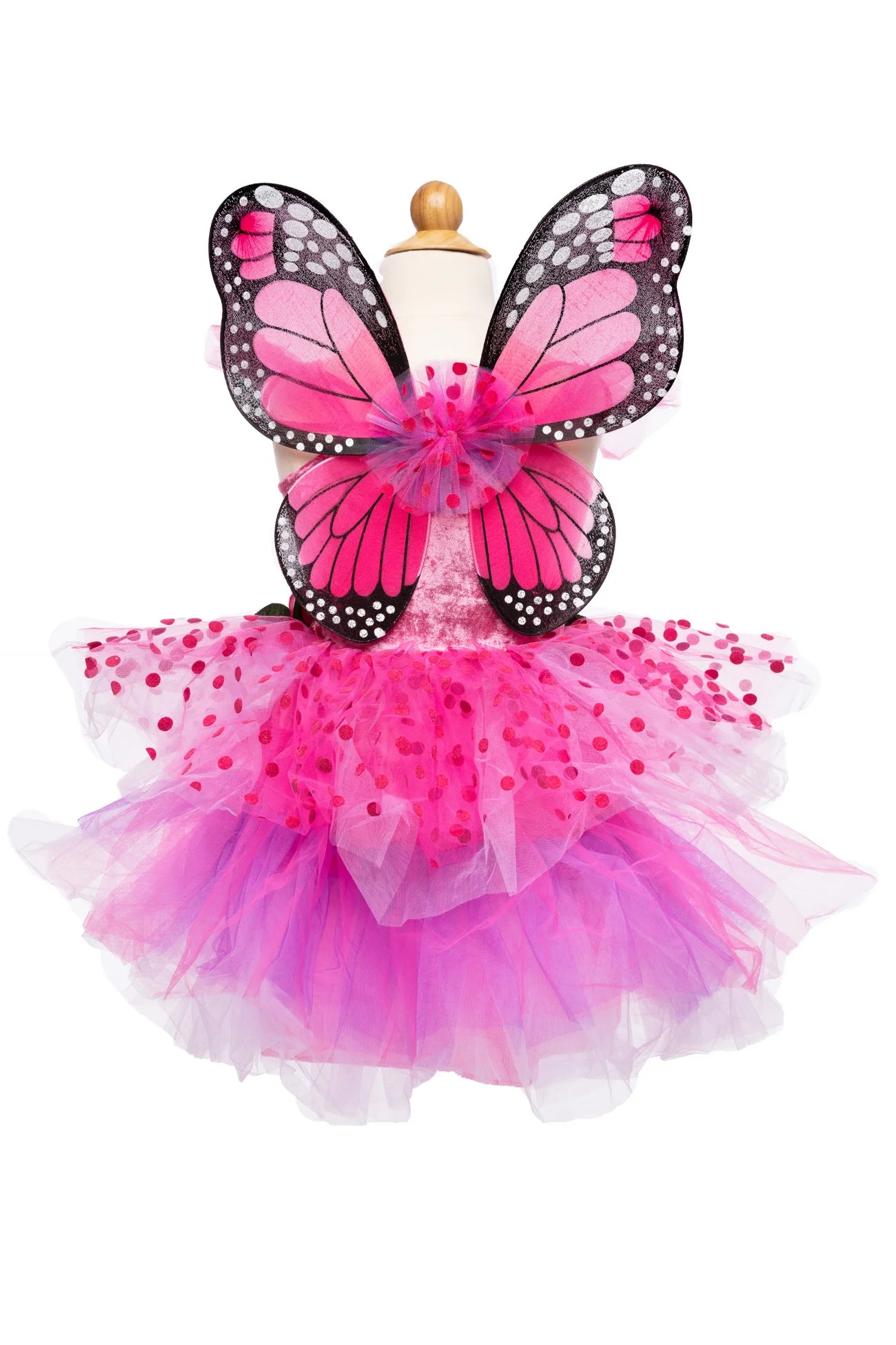 Feenkleid und Flügel von Great Pretenders in Dunkel-Pink und Lila für Größe US 5-6