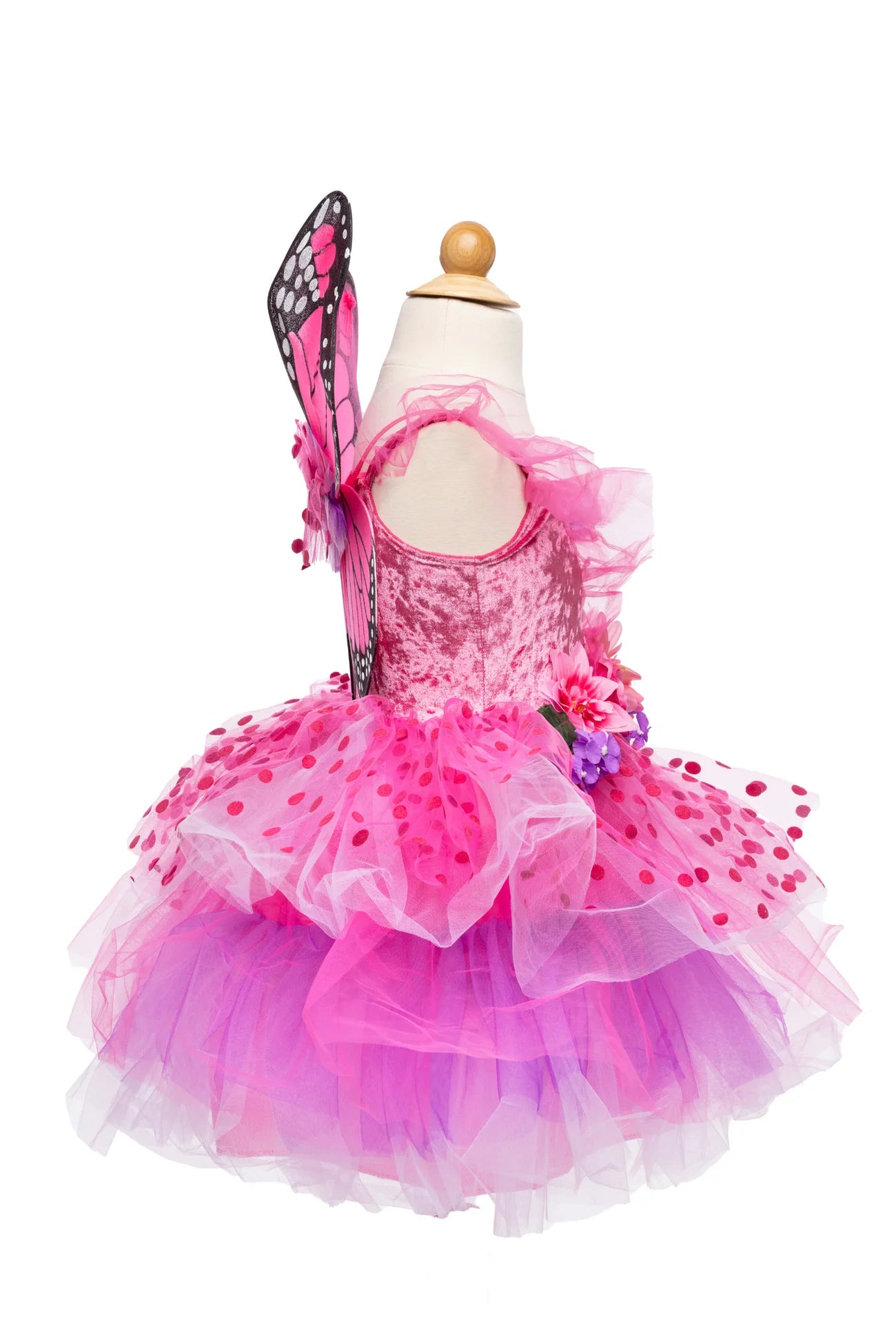Feenkleid und Flügel von Great Pretenders in Dunkel-Pink und Lila für Größe US 5-6