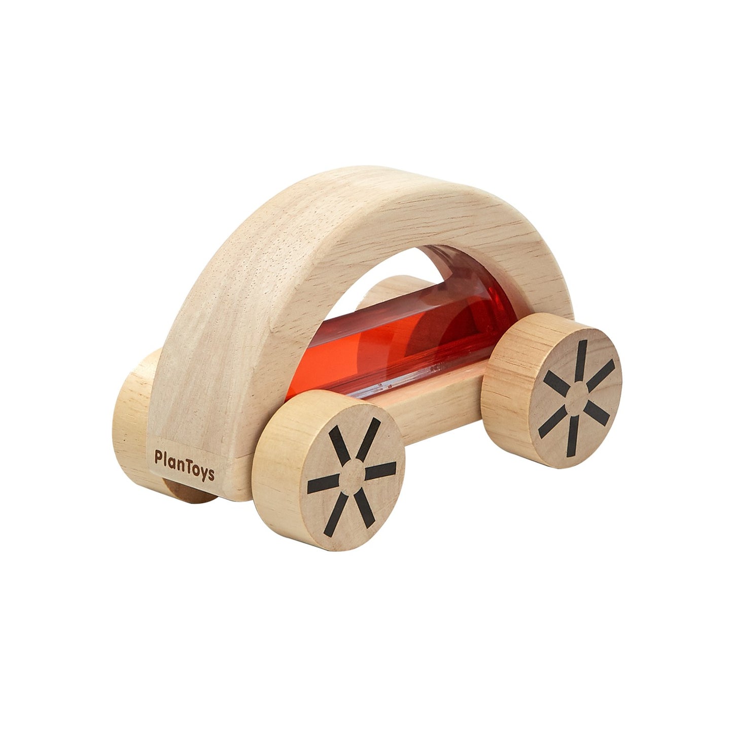 Holzauto Wautomobile von PlanToys in Rot mit abgerundeten Kanten