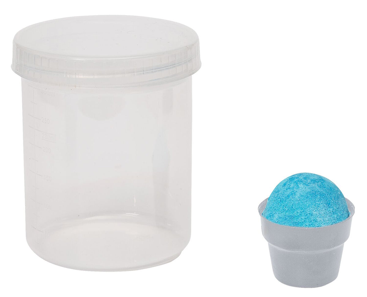 Moses Fantastische Kristalle: Becher und Blumentopf mit blauem Kristallpulver