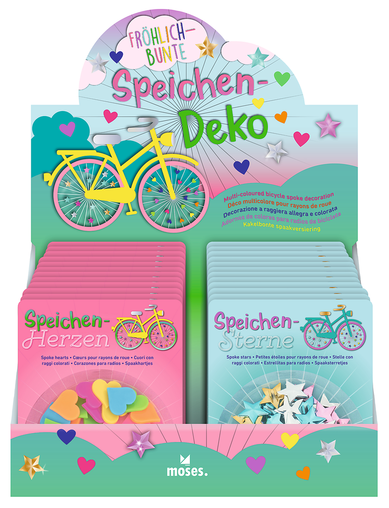 Moses - Speichenclips Herzen & Sterne Bild 1