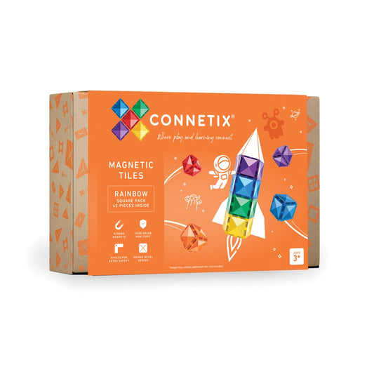 Connetix - Magnetbausteine Rainbow Square Pack - 42 Teile