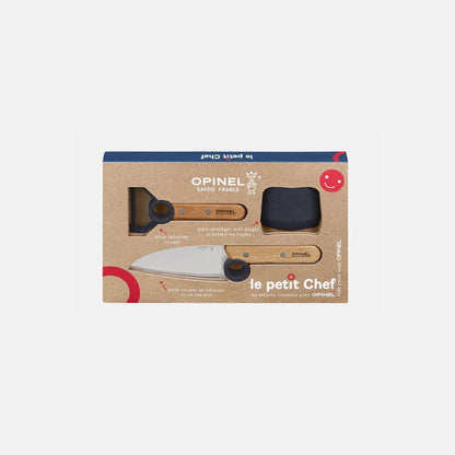 Opinel - LE PETIT CHEF Kinder Küchen-Set, 3-teilig, blau