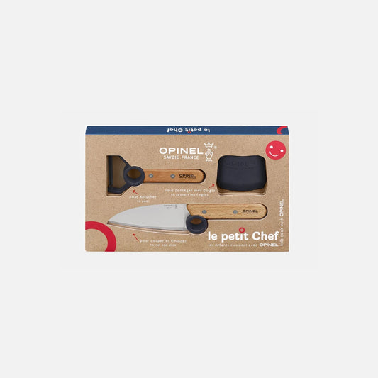 Opinel - LE PETIT CHEF Kinder Küchen-Set, 3-teilig, blau
