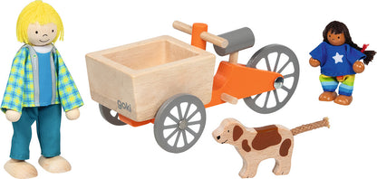 Goki - Lastenfarhrrad mit 2 Biegepuppen und Hund Bild 1