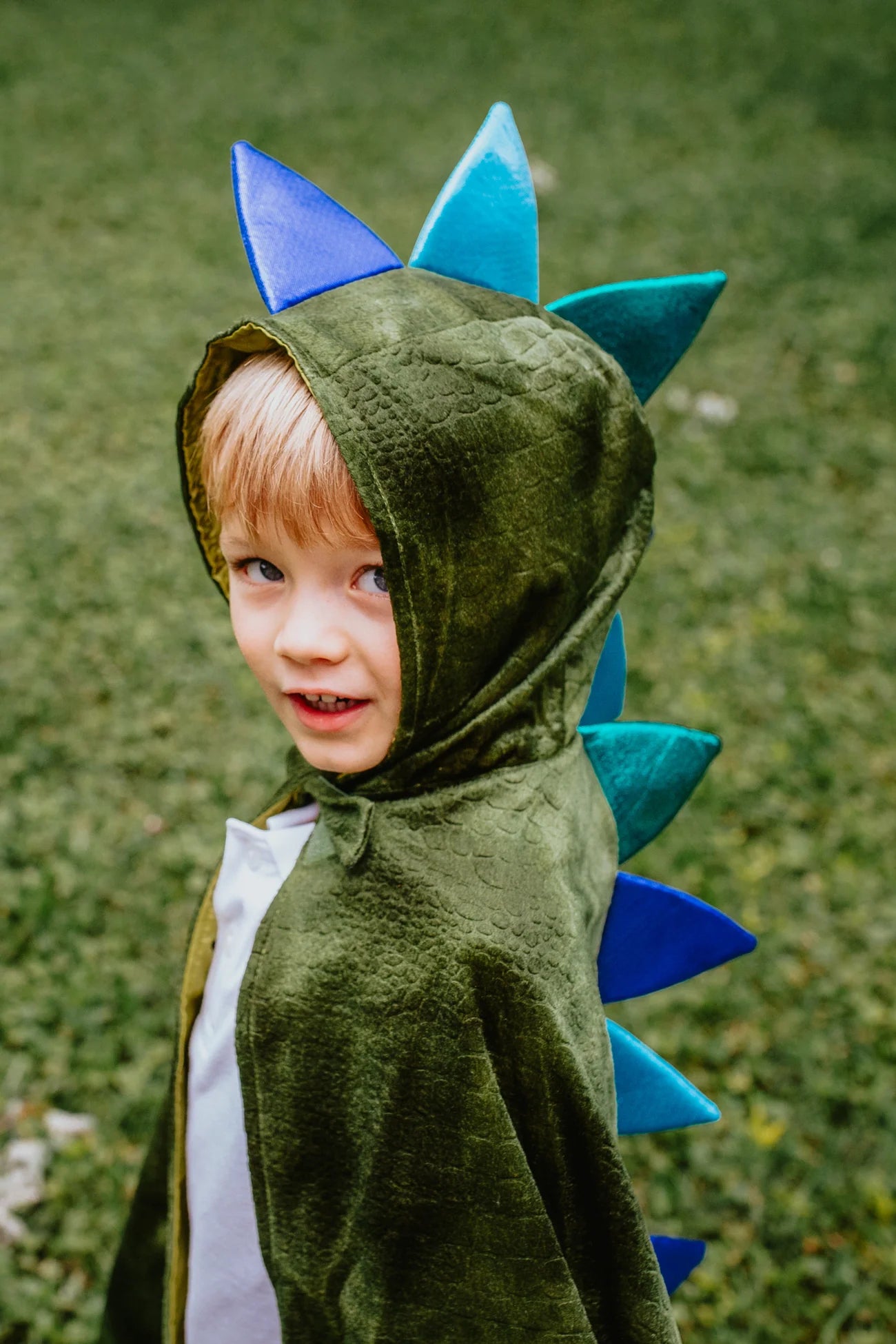 Drachen-Cape mit Krallen-Handschuhen in leuchtenden Farben von Great Pretenders, Größe 104/116