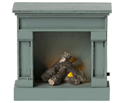 Maileg - Kamin, Maus - Blau