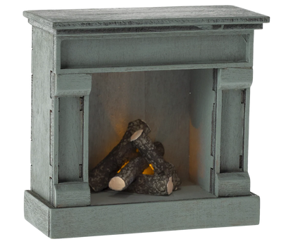 Maileg - Kamin, Maus - Blau