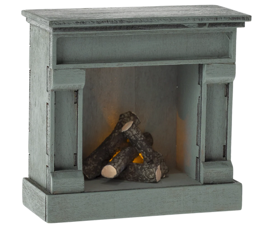 Maileg - Kamin, Maus - Blau