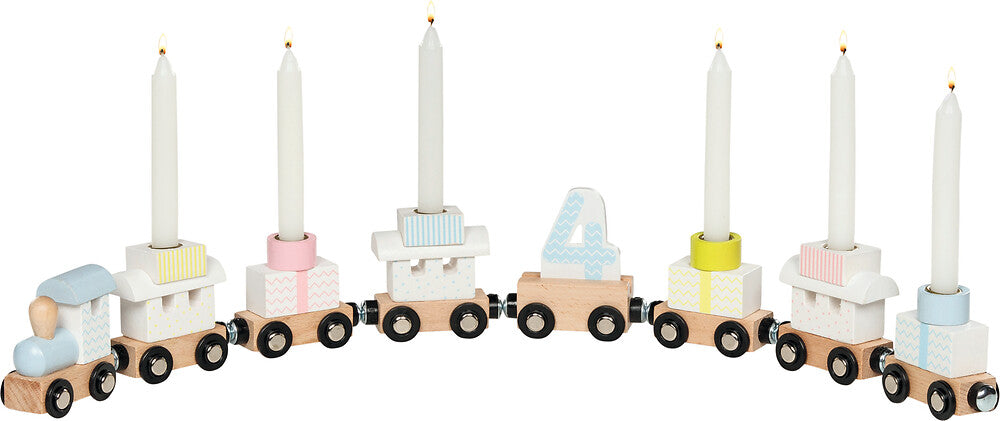 Goki - Geburtstagszug pastell mit Magnetverbindung Bild 1