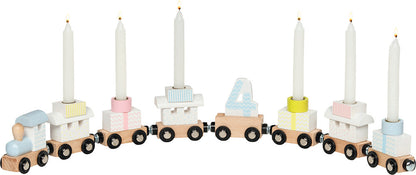 Goki - Geburtstagszug pastell mit Magnetverbindung Bild 1