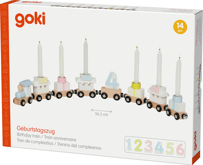 Goki - Geburtstagszug pastell mit Magnetverbindung Bild 5