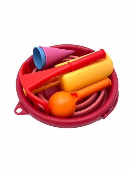Schildkröt 7in1 Sandspielzeug-Set in Rosa mit Förmchen, Schaufel und Sieb