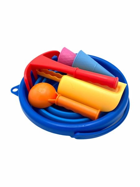 Schildkröt 7 in 1 Sandspielzeug-Set in Blau mit Förmchen, Schaufeln und Sieb