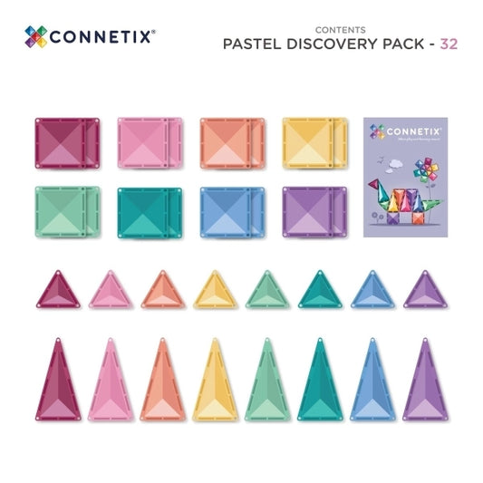 Connetix - Magnetbausteine Pastel Discovery - Pack 32 Teile