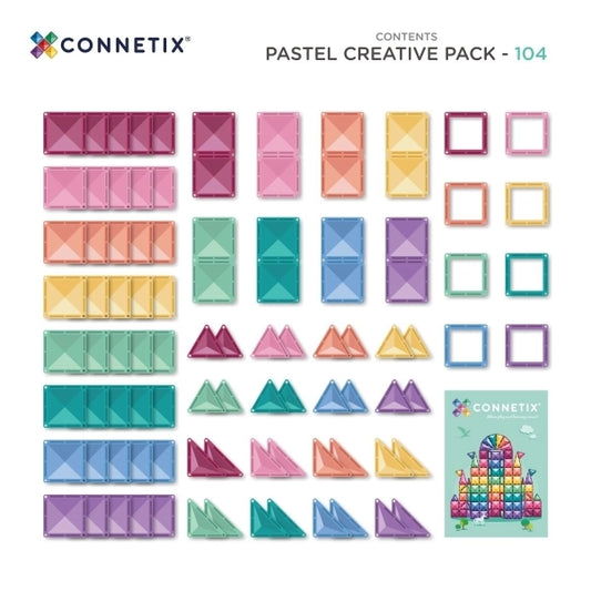Connetix - Magnetbausteine Pastel Creative Pack - 104 Teile