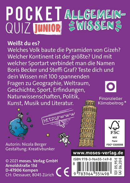 Moses - Pocket Quiz junior Allgemeinwissen Bild 6
