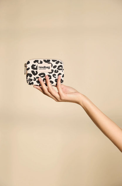 Hindbag - Geldbörse Lili Leopard Ecru