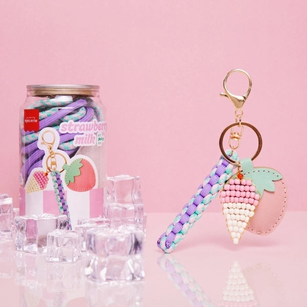 La Petite Épicerie - DIY Set Anhänger - Erdbeermilch