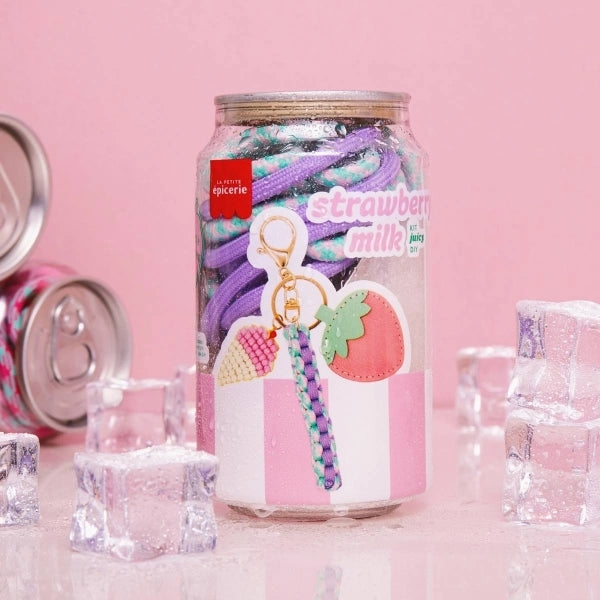 La Petite Épicerie - DIY Set Anhänger - Erdbeermilch