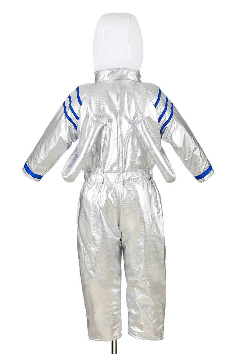 Astronautenkostüm Spaceman von Souza in Silbergrau mit Helm für Größe 128/140