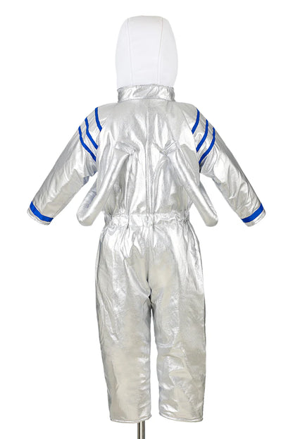 Astronautenkostüm Spaceman von Souza in Silbergrau mit Helm für Größe 128/140
