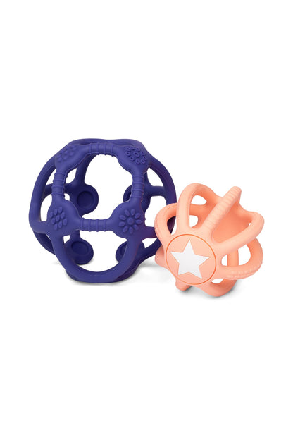 Petit Boum - Sensorikspielzeug 2 Sensory Balls - lila und pink