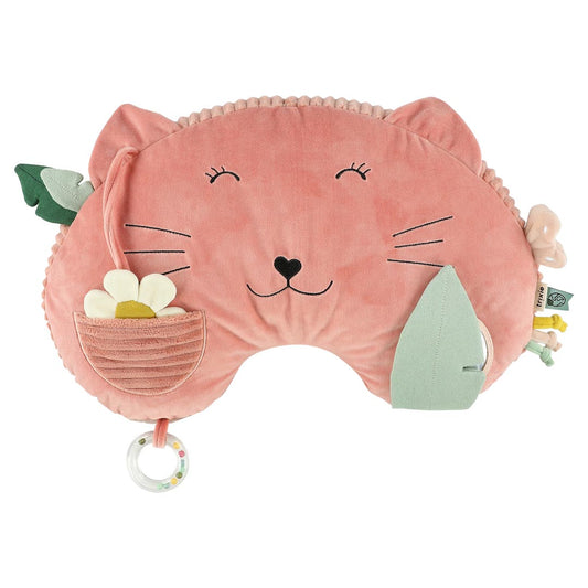 Greifkissen Mrs. Cat von Trixie mit Öhrchen und Katzenkopf-Form in Grau