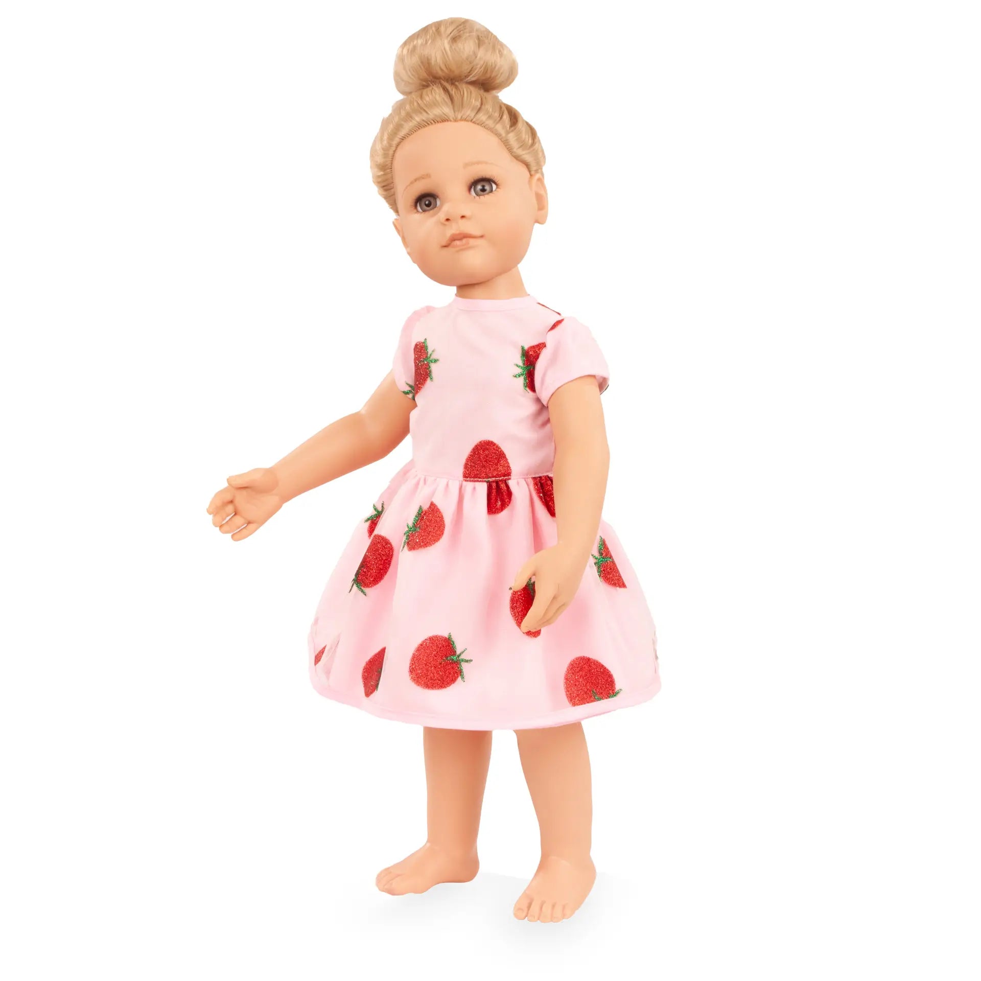 Puppenkleidung-Set Götz mit glitzernder Jacke und Kleid in Beerenfarben für 45-50cm Puppen