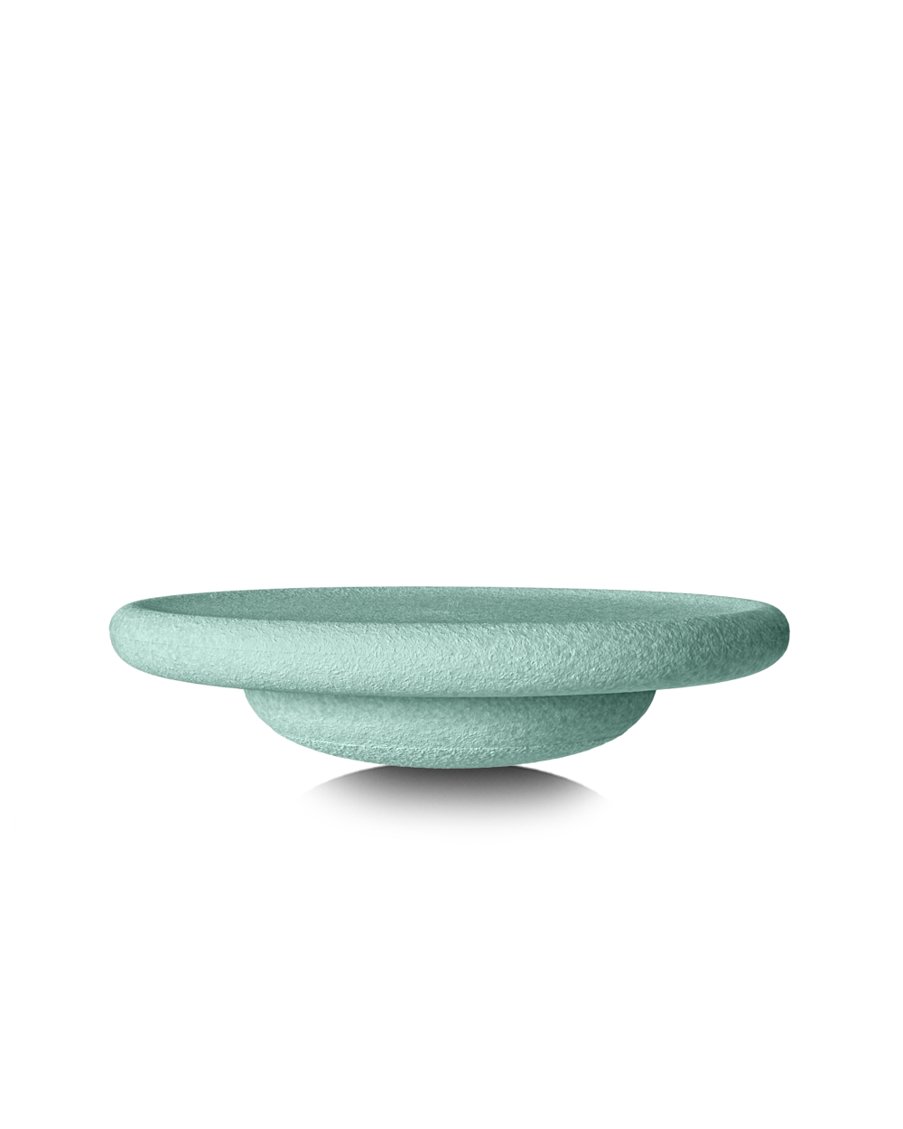 Mintfarbenes Balance Board Stapelstein mit ergonomisch geformter Oberfläche und rutschfester Unterseite