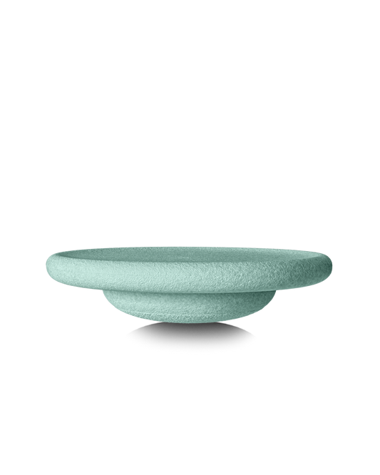 Mintfarbenes Balance Board Stapelstein mit ergonomisch geformter Oberfläche und rutschfester Unterseite