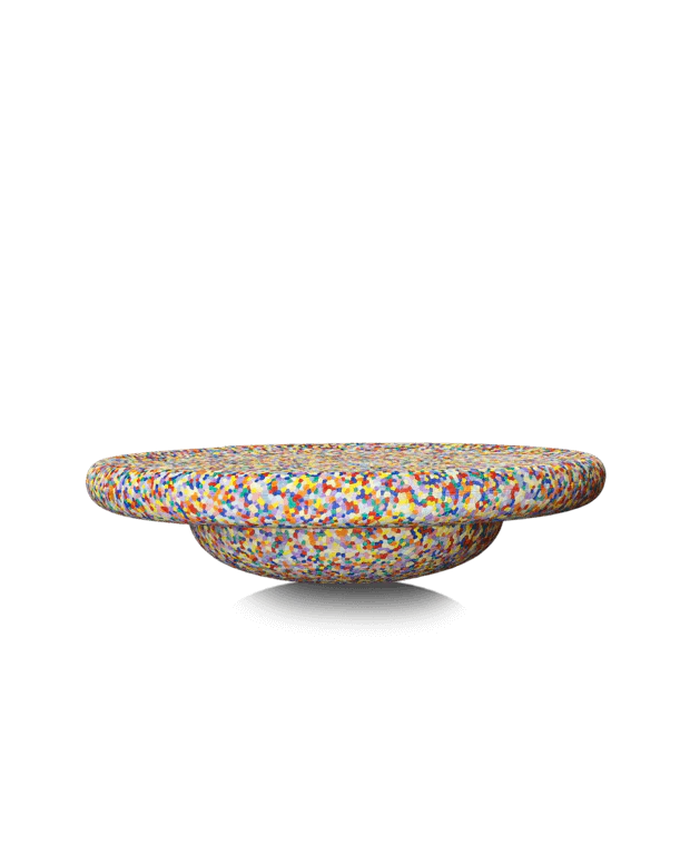 Stapelstein Balance Board in Confetti-Farben mit ergonomisch geformter Oberfläche zum Balancieren