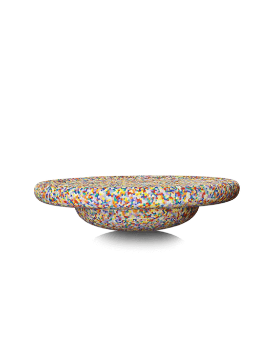 Stapelstein Balance Board in Confetti-Farben mit ergonomisch geformter Oberfläche zum Balancieren
