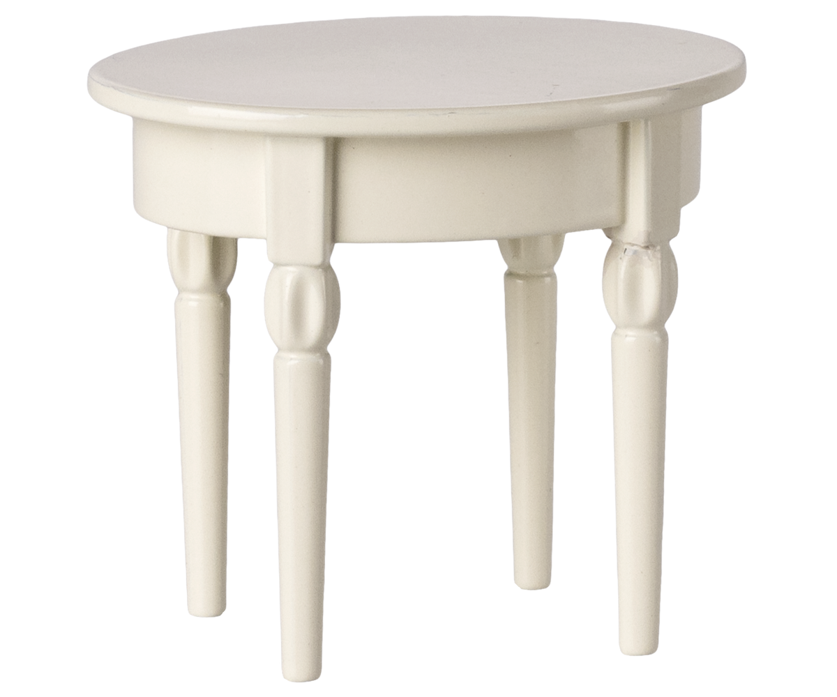 Maileg Vintage Beistelltisch für Mäuse in Creme aus Metall mit vier geformten Beinen