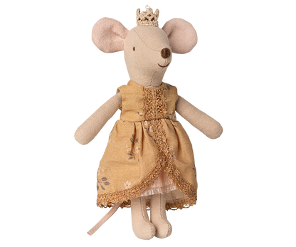 Maileg Prinzessin Maus Große Schwester mit Krone und glänzendem Kleid