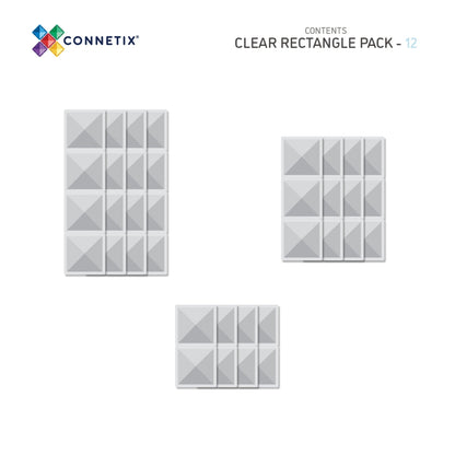 Connetix - Magnetbausteine Clear Rectangle Pack 12-tlg.