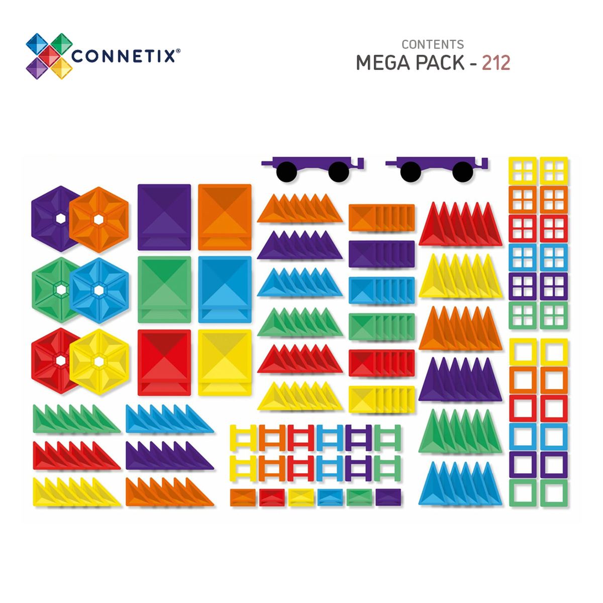 Connetix - Magnetbausteine Rainbow Mega Pack 212 Teile