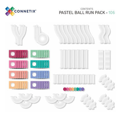 Connetix - Magnetbausteine Pastel Ball Run 106-tlg.