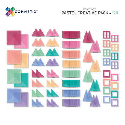 Connetix - Magnetbausteine Pastel Creative Pack 120-tlg.