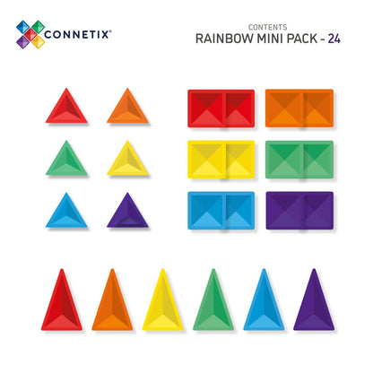 Connetix - Magnetbausteine Rainbow Mini Pack 24-tlg.
