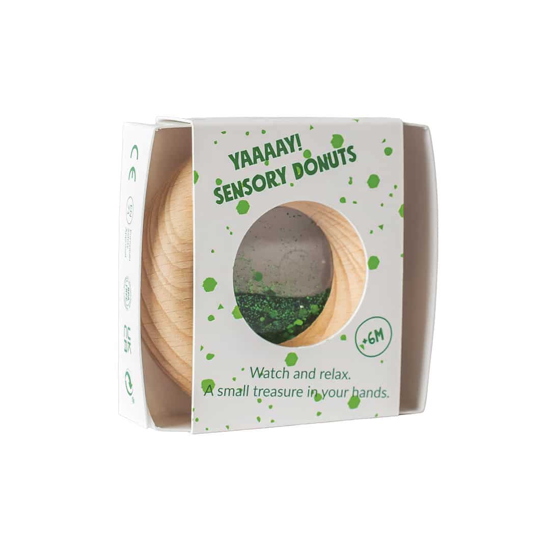 Petit Boum Calm Donut Grün in der Originalverpackung mit Sichtfenster