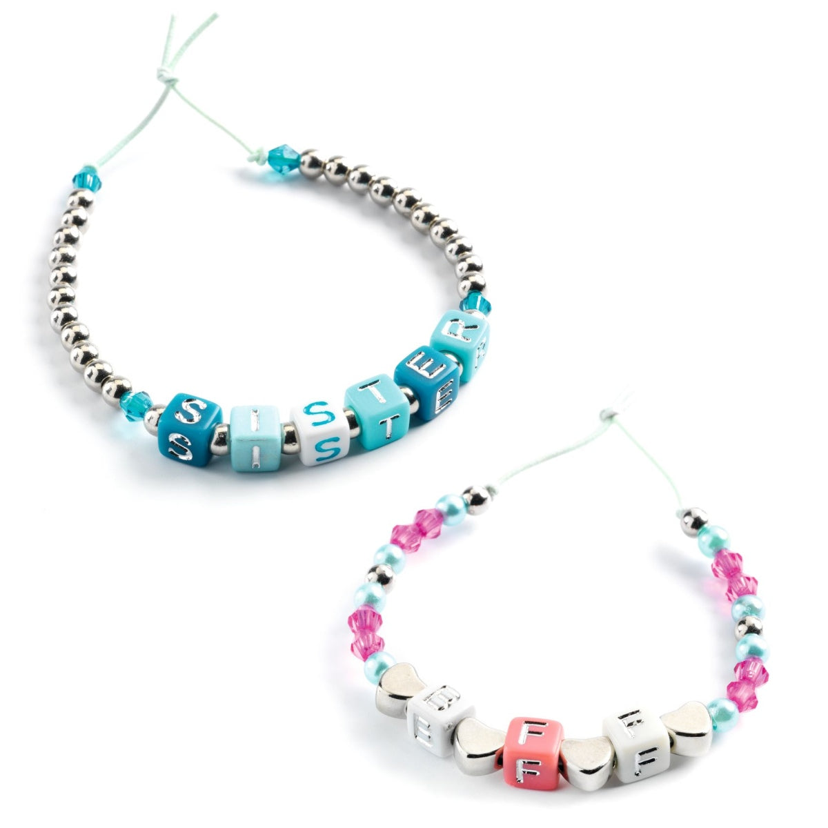 Djeco - Schmuck basteln: Buchstaben Silber - DJ00030-C-RVB_1200